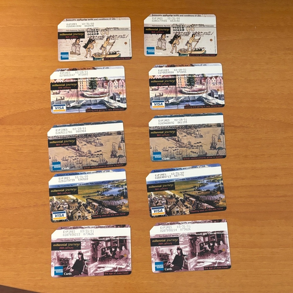 New York MetroCards Millennial Journeys.